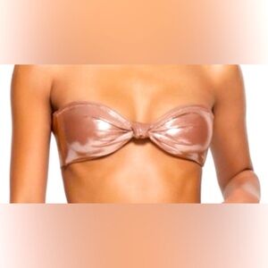 NEW Skims Liquid Shine Bikini Top Cinnamon 2X Beach Vacation Travel Summer